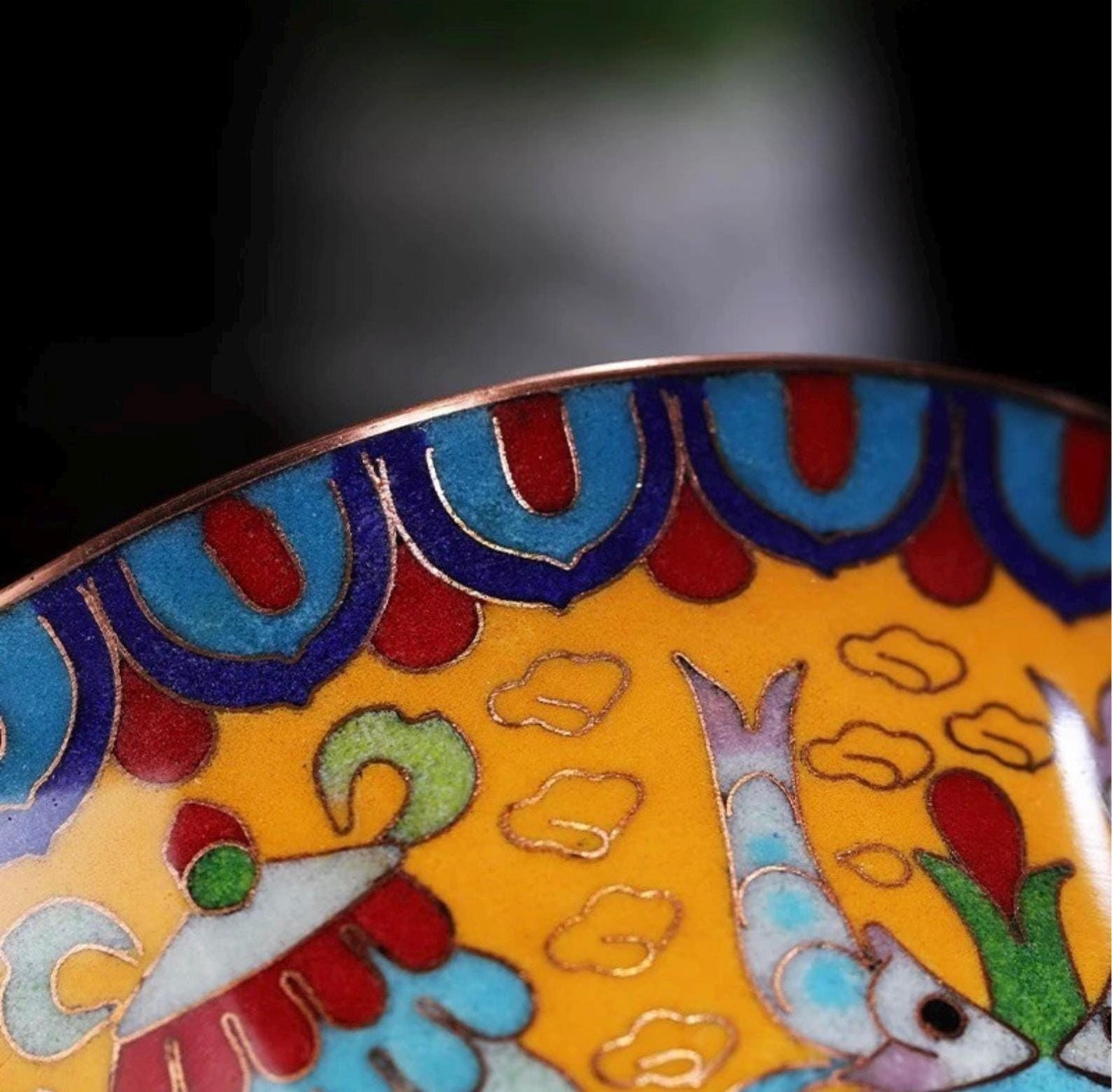 Tibetan Cloisonné Offering Bowl Sacred Buddhist Water Cup Sacred Altar Accessory for Meditation Yoga Incense Rituals offering bowl